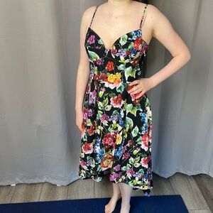Floral Black Dress